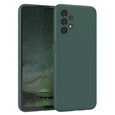 Image de EAZY CASE Coque de Protection en silicone pour Samsung Galaxy A13 (4G) Vert Souple Résistant aux chocs Avec l&#039;appareil photo Fine antichoc pin