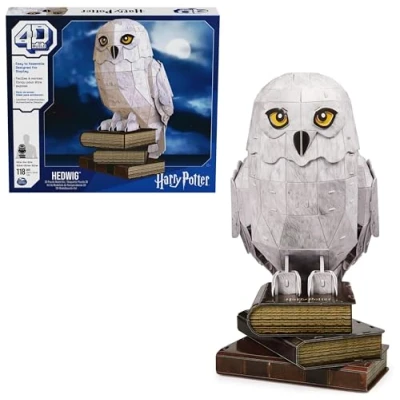 Image de 4D BUILD Puzzle 3D Harry Potter Jeu 118 Pièces Chouette Hedwige adulte de Construction à Collectionner Jouet Enfant 12 ans et +