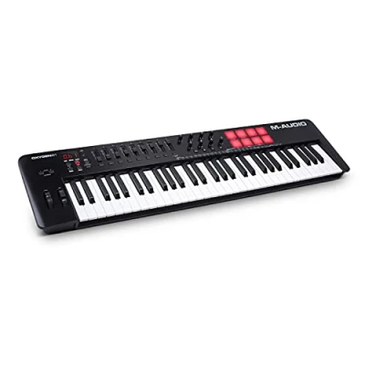 Image de M Audio Oxygen 61 V clavier maître / MIDI USB touches de piano avec pads, modes Smart Chord &amp; Scale, arpégiateur et logiciels inclus