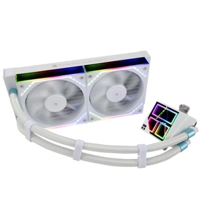 Image de Thermalright Frozen Infinity 240 Refroidisseur liquide pour CPU Blanc Double Ventilateur PWM 2000 tr/min Aio Desktop AM4/AM5 et Intel LGA115X/2011/1700/1851 Mirror PC
