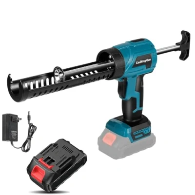Image de 18V 4 Vitesses Pistolet silicone Electrique, 0 220 Mm/Min à Cartouche, 2.0 Ah Pistolets Calfeutrer, Joint (B : en + une batterie un chargeur)