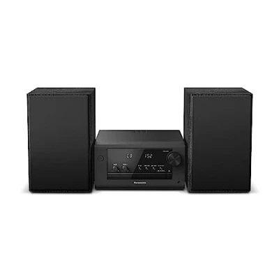 Image de Panasonic SC PM702EG K Microchaîne Hi FI Stéréo Compacte avec CD, Dab+/FM Radio, USB et Bluetooth, Hauts Parleurs 80W, Contrôle des Basses, Noir