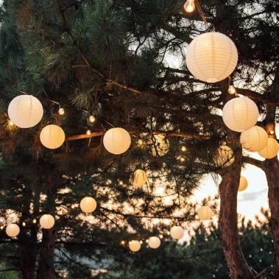 Image de Hellum Lampion LED extérieur avec télécommande résistant aux intempéries bougie chauffeplat étanche 12 x 30 cm abatjour en nylon blanc chaud lanterne à piles pour jardin fête mariage 524512