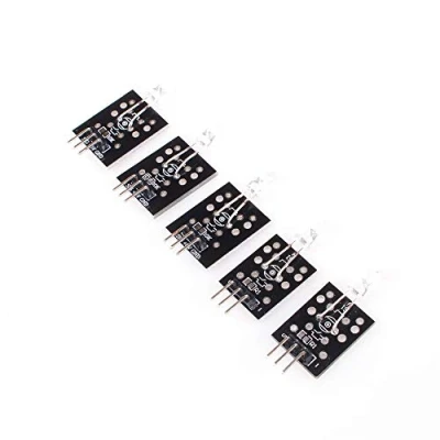 Image de ANGEEK KY 005 Lot de 5 modules capteur d&#039;émission infrarouge 3 broches pour Arduino