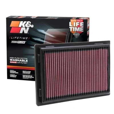 Image de K&amp;N 33 2381 Filtre à Air du Moteur: Haute Performance, Premium, Lavable, de Remplacement, Plus Pouvoir, 2006 2018 (Avalon, Rav4, Camry Hybrid, Sai, ES300h, LS 460, LS600h)