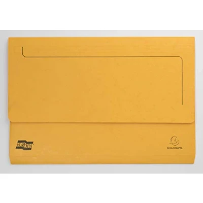 Image de Exacompta Réf 5256Z Europa Porte monnaie de poche, 356 x 242 mm, Demi Rabat Avant pour Sécurité, Pressboard Premium 300 Micron, Peut contenir des documents A4 &amp; ministre Jaune, Lot 10