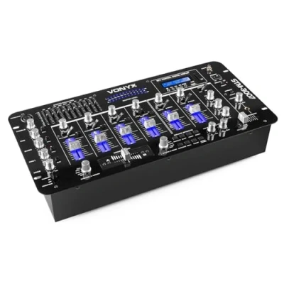 Image de Skytec STM 3007 Table de Mixage DJ, 6 Canaux, 19 Pouces, Fonction Bluetooth, 8 Effets Sonores, USB SD MP3, Egaliseur 10 Bandes, Chants et DJ