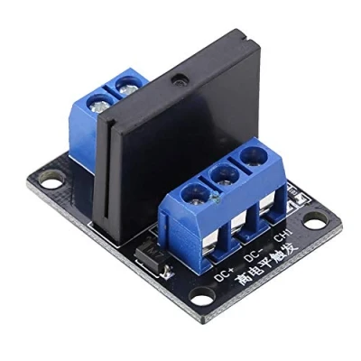 Image de Module de Relais Statique à 1 Canal 250V AC 2A avec Fusible 5V / 12V Mode Déclenchement du Signal Haut Niveau(12V)