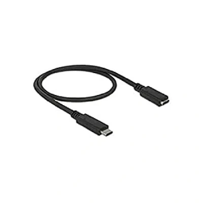 Image de DeLOCK Câble d&#039;extension USB C (M) pour (F) 3.1 Gen 1 3 A 50 cm noir