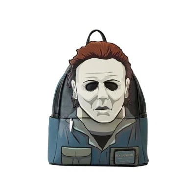 Image de Loungefly Halloween Compass International Michael Myers Mini Sac à dos d&#039;Halloween, bleu, Taille unique, classique, Unique