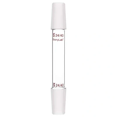 Image de stonylab Adaptateur de Laboratoire Droit Verre 24/40, Borosilicaté 90 mm Entre Deux Joints Coniques Standard Internes Rectifiés 24/40 pour l&#039;approvisionnement