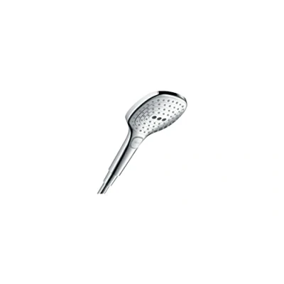 Image de hansgrohe Raindance Select E Pommeau de douche 3 types jet, Douchette à main carré (diamètre 120 mm), Chromé, 26520000
