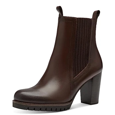 Image de Marco Tozzi Bottines à talons hauts, Femme, Taille: 41, Cafe Cuir