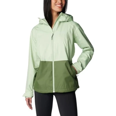 Image de Columbia Inner Limits Jacket, Veste De Pluie Imperméable Femme, Sage Leaf/Canteen, Taille S