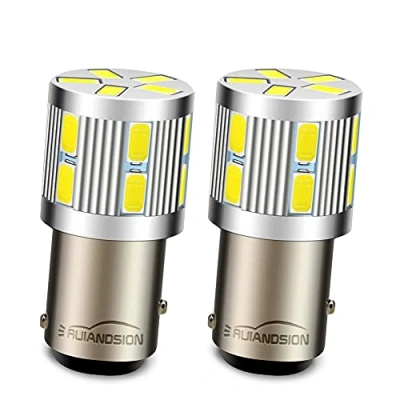 Image de Ruiandsion 1157 Ampoule LED, 2pcs 6V BAY15D 2057 2357 7528 Super Lumineux 5630 17SMD Ampoules LED Remplacement pour Feux Arrière de Clignotants Inversés, Blanc