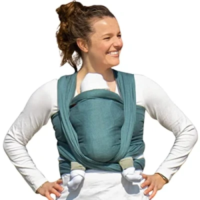 Image de Hoppediz Écharpe de Portage Bébé, nouveau nés dès la naissance (3 30 kg), 100% coton, Hamburg forêt 5,40 m