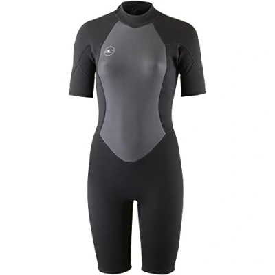 Image de ONEILL WETSUITS Reactor II Back Zip Spring Combinaison de plongée Femme, Noir, Size US 12