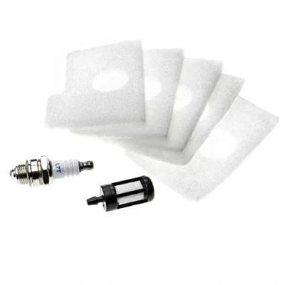 Image de vhbw Kit de filtres à air, carburant, bougie d&#039;allumage compatible avec Stihl MS 170, 180, 017, 018, 180 C scie moteur, chaîne