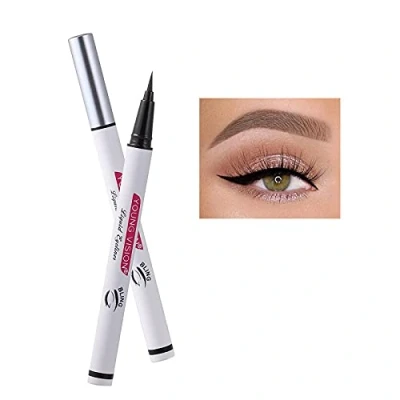 Image de Matte Liquid Eyeliner,Eyeliner Coloré,Eyeliner Waterproof,Eyeliner eyes Precision,Pointe feutre ultra précise,Eyeliner Pencil Stylo Liquide Eyeliner Precision Séchage Rapide,Flash (Noir)