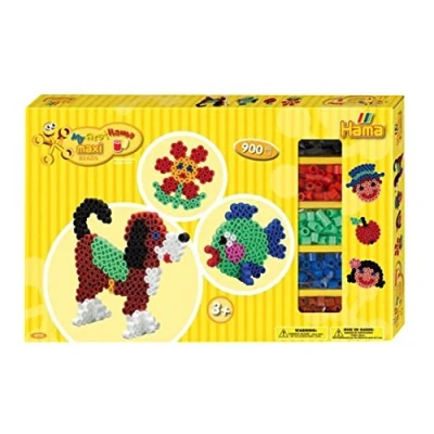 Image de Hama 8712 Loisirs Créatifs Boîte Grand Modèle Perles à Repasser Taille Maxi Chien/poisson