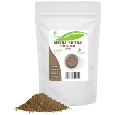 Image de Poudre Reetha (Aritha) 100 gr Nettoie naturellement la peau et les cheveux, aide à combattre pellicules nourrit cheveux 100% naturel