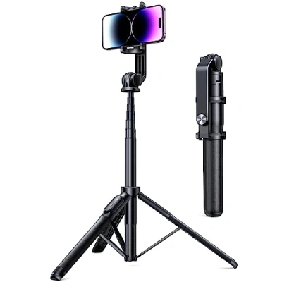 Image de UGREEN Pérche Selfie Bluetooth 3 en 1 Trépied Stick Extensible Monopode Réglable avec Télécommande sans Fil Amovible Compatible iPhone 16 Plus Pro Max Galaxy S24 Ultra Phones Cameras