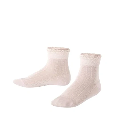 Image de FALKE Romantic Net K So coton unies 1 paire, Chaussettes Mixte enfant, Rose Powder 8902, 19 22