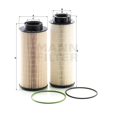 Image de MANN FILTER PU 10 003 2 x Filtre à Carburant Cartouche filtrante avec joint d&#039;étanchéite SCANIA: L,P,G,R,S series, P,G,R,T series