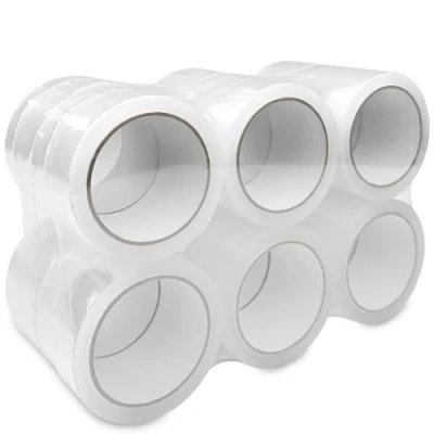 Image de Fousenuk Rouleau de Ruban Adhésif Paquet 12, Transparent Extra fort 48mm x 66m, Adhesif D&#039;emballage, pour Emballage Des Colis et Boite en Carton, Utilisation au Bureau