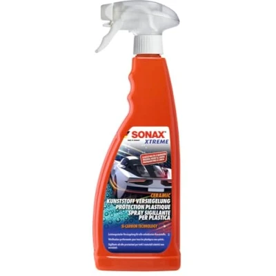 Image de SONAX Xtreme Ceramic Protection Plastique (750 ML) protège Toutes Les pièces Plastiques estérieures Contre intempéries Réf: 02264000, Orange