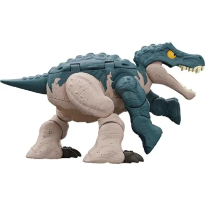Image de Mattel Jurassic World Figurines Dinausores Transformables Baryonyx Et Parasaurolophus Transformation Féroce Double Danger 2 En 1, 8 À 28 Étapes, Collectionner, Jouet Enfant, Dès 6 Ans, HLP09