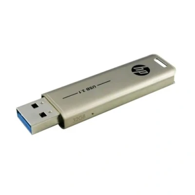 Image de Memoria USB 3.2 HP x796w 32GB, diseño Push and Pull, Acabado metálico