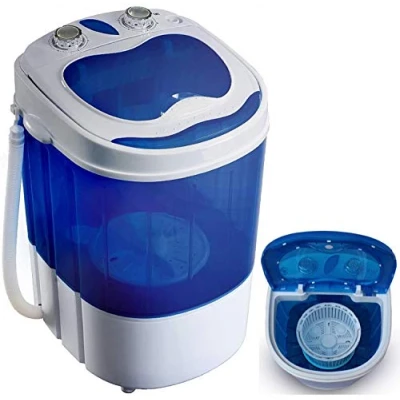 Image de Mini Machine à laver avec essoreuse jusqu&#039;à 3 kg de voyage Camping Mobile Toploader (1 chambre)