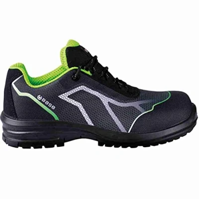 Image de Base Protection, Oren Chaussure de Sécurité pour Hommes et Femmes, Noir Vert, Taille 43