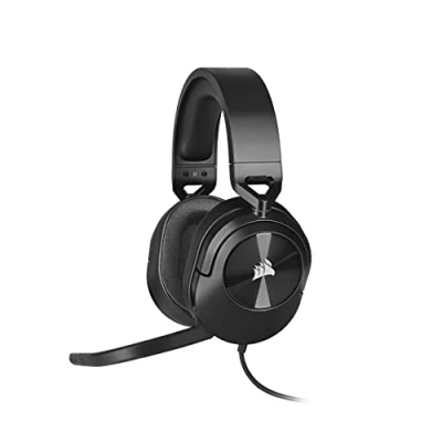 Image de CORSAIR HS55 Surround Casque de Jeu Filaire Multiplateforme Léger Son Dolby 7.1 Compatible iCUE PC, Mac, PS5, PS4, Xbox, Nintendo Switch, Mobile Carbone