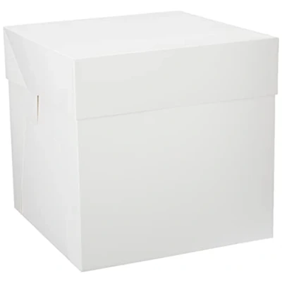 Image de Decora, 0339478 Boîte à gâteau, Idéale pour Transporter et Conserver des gâteaux décorés, Conditionnée Individuellement, 36,5 x H 36 cm, Blanc
