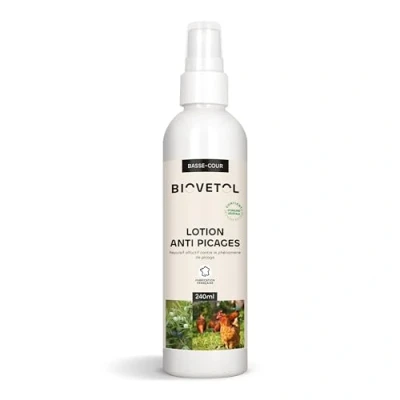 Image de Biovetol Lotion Anti picages pour l&#039;animal Formulé à partir d’Huile de Cade Animaux Basse Cour 240 ML