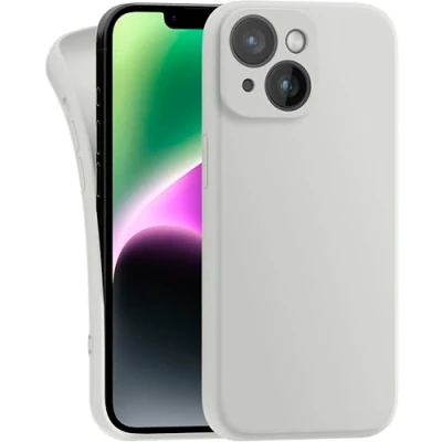 Image de MyGadget Coque Compatible avec Apple iPhone 14 Case TPU Souple &amp; Soft Cover Protection Extra Fine Légère Étui Coloré Anti Choc et Rayures Creme