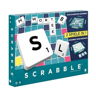 Image de Mattel Games Scrabble 2 in 1, Version: Allemande, HWD45