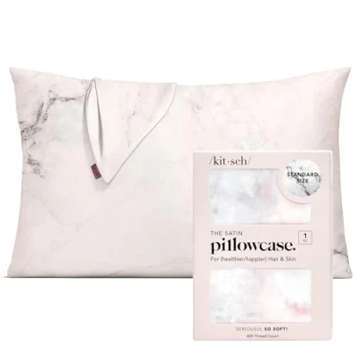 Image de Kitsch taie d&#039;oreiller 100% Satin avec Fermeture éclair, Plus Douce Que la Soie pour Les Cheveux et Peau, rafraîchissante, Housse en (Taille