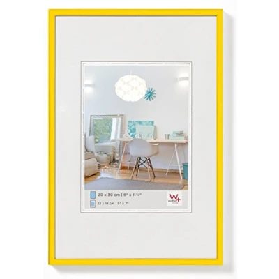 Image de walther design KV130I New Lifestyle Cadre photo en plastique, jaune, 21x29,7 cm DIN A4