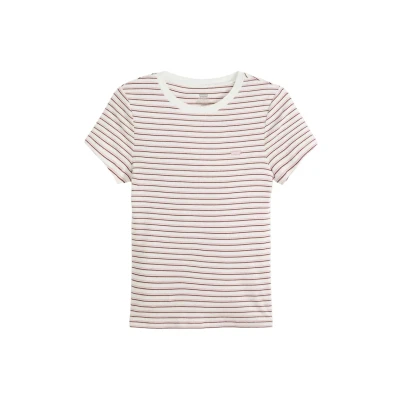 Image de Levi&#039;s Essential HM SS Tee T Shirt, Gianna Stripe Zephyr, M Femmes