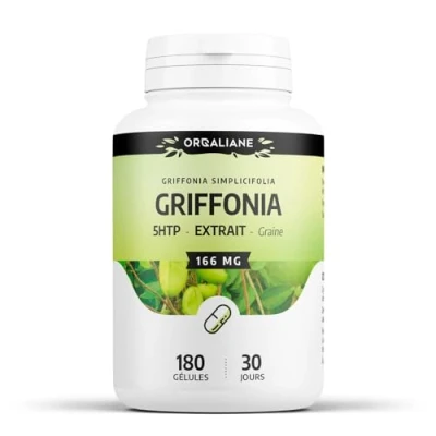 Image de Extrait de Griffonia à 15% 5 HTP 166 mg 180 gélules Orgaliane