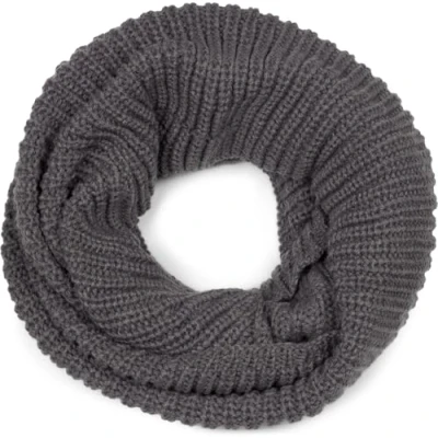 Image de styleBREAKER Écharpe en tricot fin unisexe, écharpe tube unie, à côtes, 01018112, couleur:Gris foncé