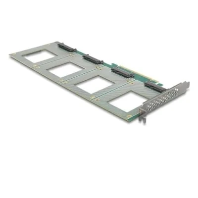 Image de DeLOCK Carte PCI Express 4.0 x16 à 4 x U.2 NVMe SFF 8639 internes Bifurcation (Lxl: 288 122 mm) Neuf