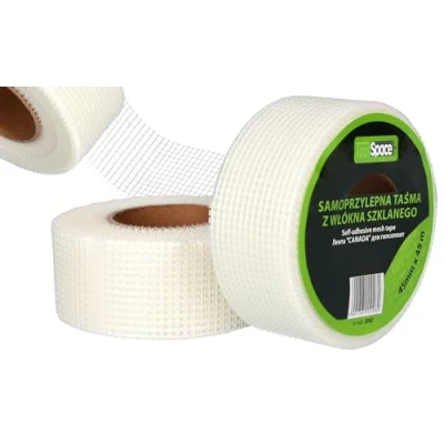Image de ToolSpace Bande en Fibre de Verre pour Plaques Plâtre 4,5cm x 45m Ruban Tissé le Remplissage des Fissures et la Réparation Cloison Sèche Adhesive à Joints