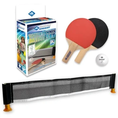 Image de Donic Schildkröt Mini Set de Tennis Table, 2 Raquettes FSC, Filet avec Ventouses, 1 Balle, dans Une Nouvelle Boite Carton, 788460