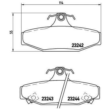 Image de BREMBO P 15 004 Jeu de plaquettes frein avec indicateur d&#039;usure vis d&#039;étrier sans accessoires SSANGYONG: Rexton / 2, Musso SUV