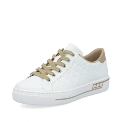 Image de Rieker Femme Chaussures à Lacets L88W2, Dame Confortables,Chaussure Basse Confort,Lacets,Confortable,Blanc (Weiss / 80),37 EU 4 UK
