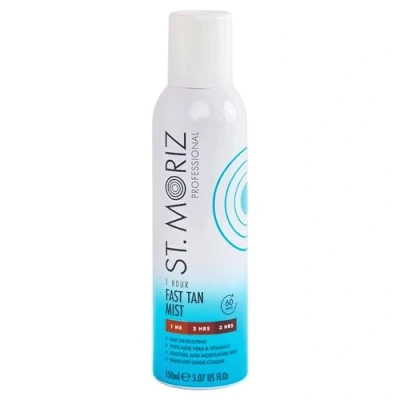 Image de St Moriz Brume bronzante professionnelle instantanée en 1 heure avec aloe vera et vitamine E, faux bronzage végétalien à séchage rapide, clair foncé (150 ml)